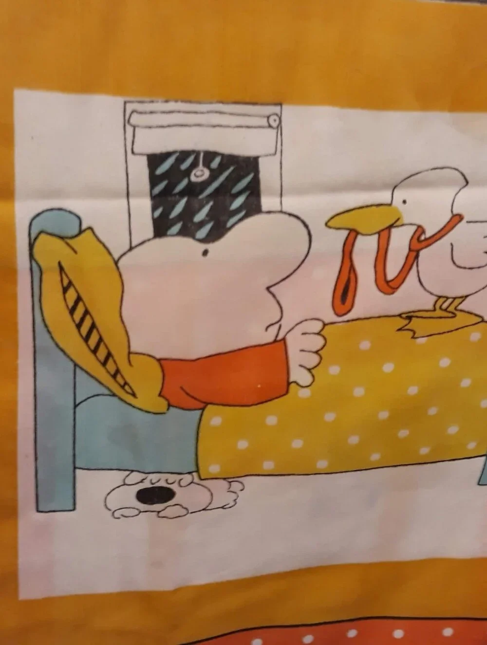 Vintage Ziggy Cartoon Pequot Double Full Flat Sheet